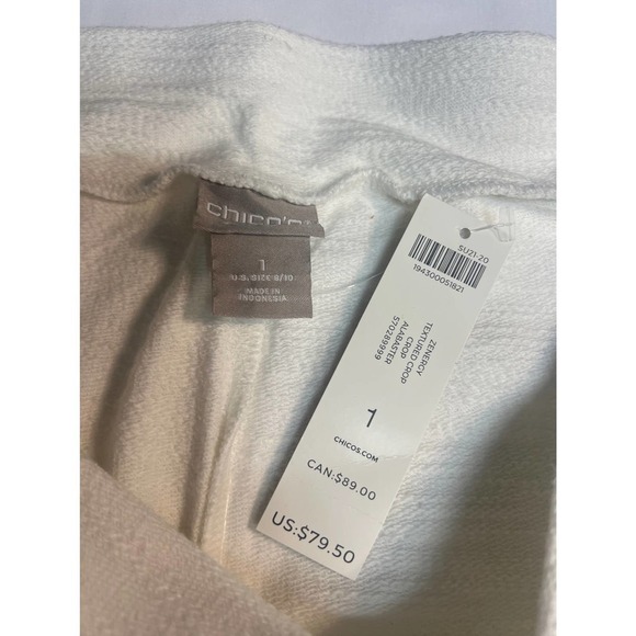 CHICO’S Zynergy textured crop pants Size M /1  (BB) NWT - Picture 6 of 7